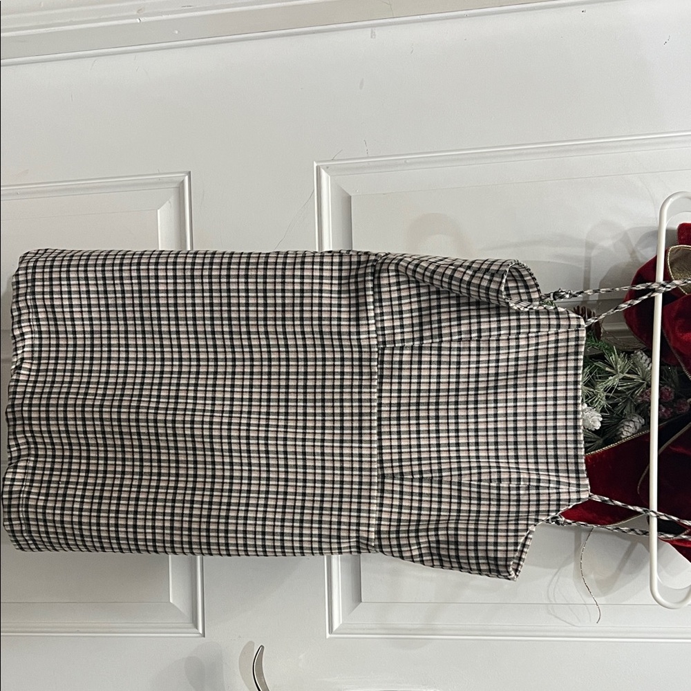 GB Girls Black and White Checkered Casual Dress